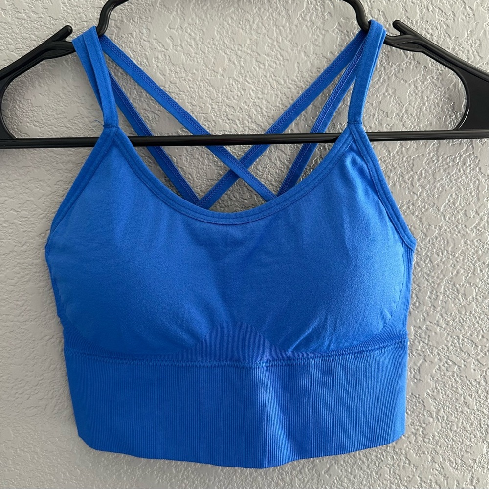 Blue Sports Bra